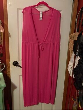 Bright Pink Bathing Suit Cover-up